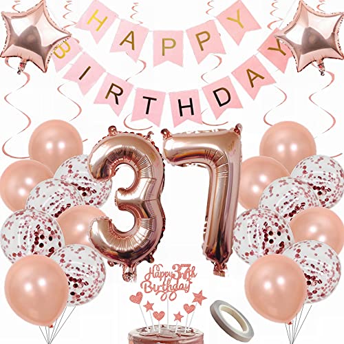 Yunchu Online Luftballon 37. Geburtstag Frauen Dekoration Rosegold Party Deko Tortendeko Geschenk Ballon Yunchu Online Luftballon 37. Geburtstag Frauen Dekoration Rosegold Party Deko Tortendeko Geschenk Ballon von Yunchu Online