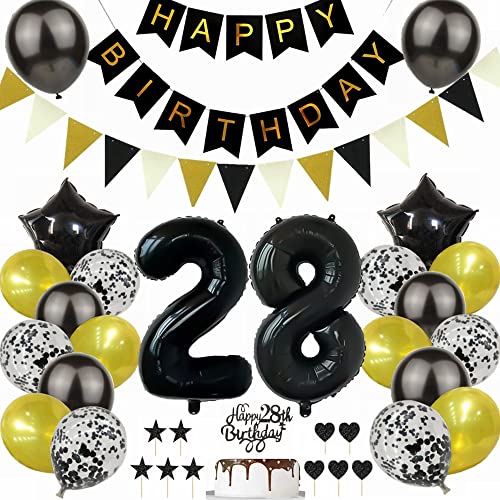 Yunchu Online Schwarz Gold 28. Geburtstag Dekoration Mann Frau 28. Geburtstag Schwarz Gold Party Deko Schwarz Tortendeko Geburtstag 28 Geburtstag Deko Geschenk 28 Geburtstag Deko Ballon Yunchu Online Schwarz Gold 28. Geburtstag Dekoration Mann Frau 28. Geburtstag Schwarz Gold Party Deko Schwarz Tortendeko Geburtstag 28 Geburtstag Deko Geschenk 28 Geburtstag Deko Ballon von Yunchu Online