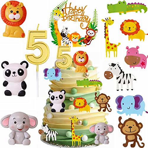 Yunchu Online Tortendeko 5. Geburtstag für Baby Kinder Mädchen Safaritiere Kuchendekoration Waldtiere Figuren Happy Birthday Kuchendeko Tiere Geburtstag Deko Kuchen Topper für 5 Jahr Junge Mädchen Yunchu Online Tortendeko 5. Geburtstag für Baby Kinder Mädchen Safaritiere Kuchendekoration Waldtiere Figuren Happy Birthday Kuchendeko Tiere Geburtstag Deko Kuchen Topper für 5 Jahr Junge Mädchen von Yunchu Online
