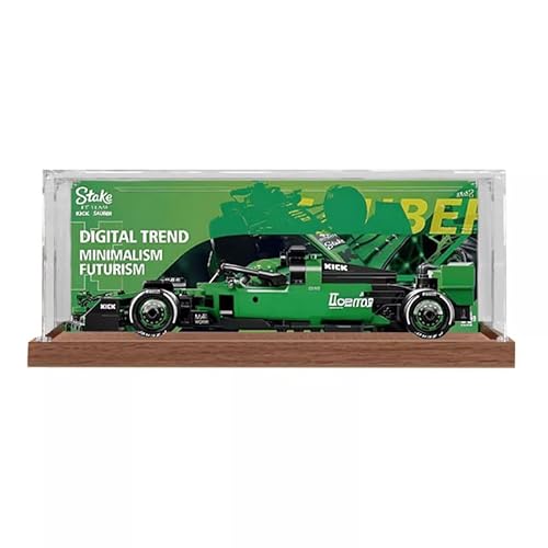 Yunigzmy 77247 Kick Sauber F1 Team C44 Rennwagen Acryl-Displaybox, Acryl-Displaybox, Aufbewahrungsbox, Klarsichtbox, staubdichte Displaybox, Sammler-Displaybox, (Holz) von Yunigzmy
