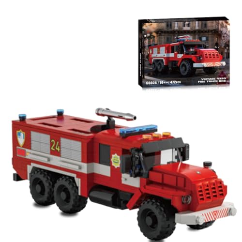 Yunigzmy Feuerwehrauto Bausteine für Vintage 4320 Fire Truck 6X6, 472 Klemmbausteine Stadtrettungsfahrzeug Modellbausatz, MOC Hilfe Auto Bausatz Geschenke Spielzeug für Erwachsene Kinder Yunigzmy Feuerwehrauto Bausteine für Vintage 4320 Fire Truck 6X6, 472 Klemmbausteine Stadtrettungsfahrzeug Modellbausatz, MOC Hilfe Auto Bausatz Geschenke Spielzeug für Erwachsene Kinder von Yunigzmy