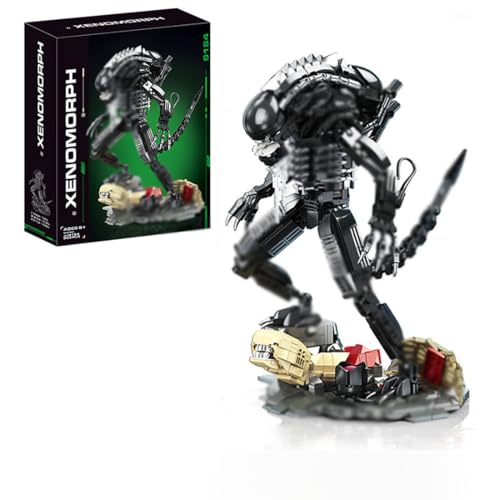 Yunigzmy Ideas Xenomorph Actionfigur Bausteine Set, 882 PCS Fiction Modell Bausteine Kit, MOC Geschenke für Jungen Baustein, Kompatibel mit Lgo von Yunigzmy