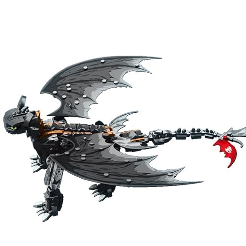 Yunigzmy Mechanische Fledermaus Bausteine Set, 839 PCS Mechanical Bat Modell Bausteine Kit, MOC Geschenke für Jungen Baustein (Nachtschattendrache) von Yunigzmy
