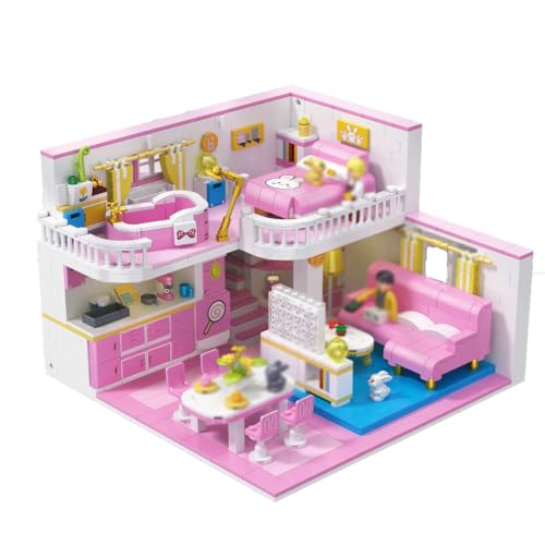Yunigzmy Technik Architektur Modellbausatz, 1048 Teile Loft-Maisonette-Apartment Bausteinmodell, Klemmbausteine MOC Mini Bausatz Bauspielzeug, Nicht Kompatibel mit Großen Marken (Hasenstunde) von Yunigzmy