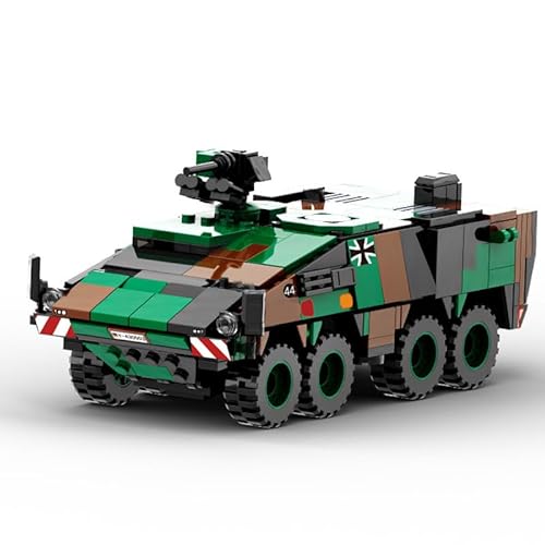 Yunigzmy Technik Panzer Modellbausatz, 438 Teile Militär Boxer Armored Vehicle Panzer-Bausteinmodell, Klemmbausteine MOC Tank Bausatz Bauspielzeug Nicht Kompatibel mit Großen Marken von Yunigzmy