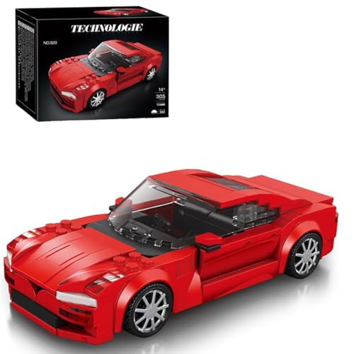 Yunigzmy Technik Sportwagen Bausteine für Model, 305 Klemmbausteine Sportwagen Modell Bausatz, MOC Supersportwagen Bausatz Geschenke Spielzeug für Erwachsene Kinder von Yunigzmy