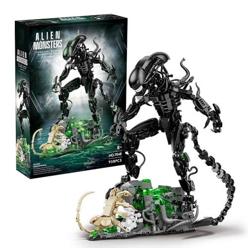 Yunigzmy Werwolf der Nacht Baustein Set, 813 PCS One Werewolf by Night Modellbaustein Bausatz, MOC One Night Werwolf Baustein, Kreatives Spielzeug Geschenk für (Alien Monsters) von Yunigzmy