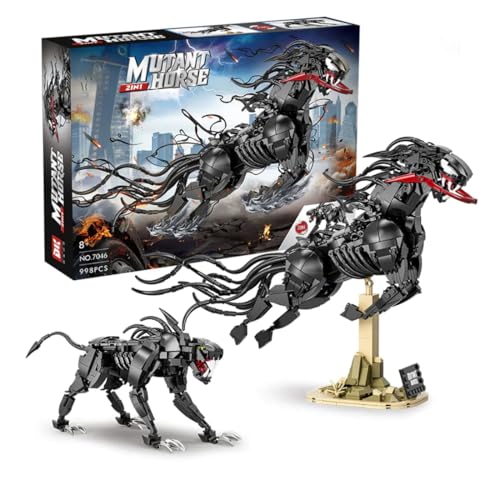 Yunigzmy Werwolf der Nacht Baustein Set, 813 PCS One Werewolf by Night Modellbaustein Bausatz, MOC One Night Werwolf Baustein, Kreatives Spielzeug Geschenk für (Mutant Horse) von Yunigzmy