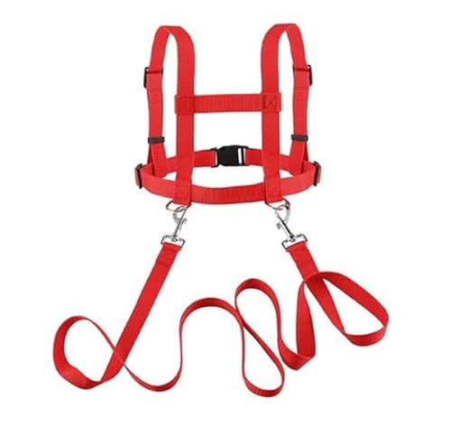 2 Stück Pferdeleine zum Spielen für Kinder,Rot Pferdeleine Kinder,Größenverstellbare Pferdegeschirr,Pferde Longierleine Pferdegeschirr für Jungen und Mädchen Skifahren Rollenspiel Spielen von Yunlaishaocer