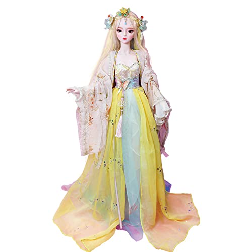 YolvRy 1/3 BJD Puppenkleidung – chinesisches Hanfu Kleid Ball gelenkiges Puppenkleid Kostüm 1/3 BJD Puppen Zubehör (C) von Yunle