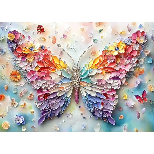 Yunlus Jigsaw Puzzles für Erwachsene 1000 Teile Impossible Hard Difficult Challenging Puzzles für Erwachsene 1000pc Puzzle Floral Wings of Butterfly Jigsaw Puzzle 1000 Teile 70 x 50 cm Yunlus Jigsaw Puzzles für Erwachsene 1000 Teile Impossible Hard Difficult Challenging Puzzles für Erwachsene 1000pc Puzzle Floral Wings of Butterfly Jigsaw Puzzle 1000 Teile 70 x 50 cm von Yunlus