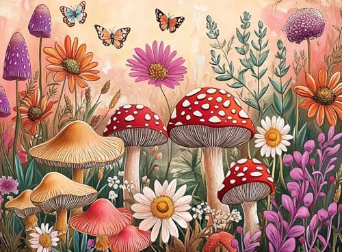 Yunlus Puzzle für Erwachsene, 1000 Teile, unmöglich, hart, schwierig, herausfordernd, Puzzles für Teenager, 1000 Teile, skurrile Gartenblumen, Pilzpflanzen-Puzzle, 1000 Teile, 71,1 x 50,8 cm Yunlus Puzzle für Erwachsene, 1000 Teile, unmöglich, hart, schwierig, herausfordernd, Puzzles für Teenager, 1000 Teile, skurrile Gartenblumen, Pilzpflanzen-Puzzle, 1000 Teile, 71,1 x 50,8 cm von Yunlus