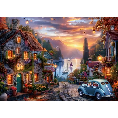 Yunlus Puzzle für Erwachsene 1000 Teile Herbst Lakeside Town Mountain Puzzles Impossible Hard Hard Hard Challenging Puzzles Sonnenuntergang Naturlandschaft Jigsaw Puzzle 1000 Teile 70 x 50 cm Yunlus Puzzle für Erwachsene 1000 Teile Herbst Lakeside Town Mountain Puzzles Impossible Hard Hard Hard Challenging Puzzles Sonnenuntergang Naturlandschaft Jigsaw Puzzle 1000 Teile 70 x 50 cm von Yunlus
