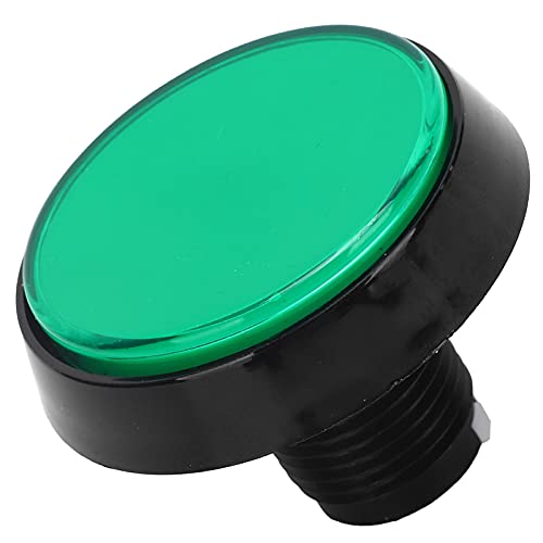 Yunseity 60 Mm Big Big Round Push für den Maschinenspiel -Konsolen -Mist (Grün + LED + dreibeiniger Schalter) von Yunseity