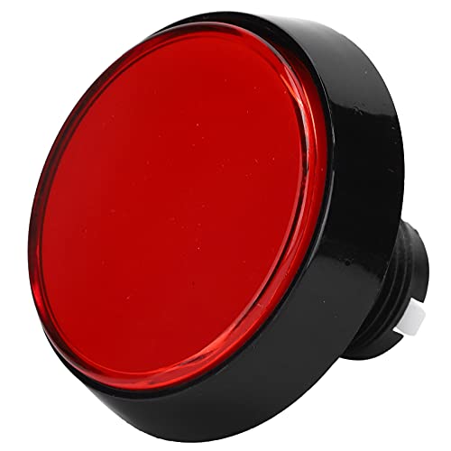 Yunseity 60 Mm Big Big Round Push für den Maschinenspiel -Konsolen -Mist (Rot + LED + dreibeiniger Schalter) von Yunseity