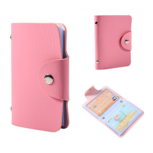 Yunseity Kartenetui, Kartenschutz Praktisch und Schön MIT Feiner Metallschnalle Zuur Kartenavenaufbewahrung (PINK) von Yunseity