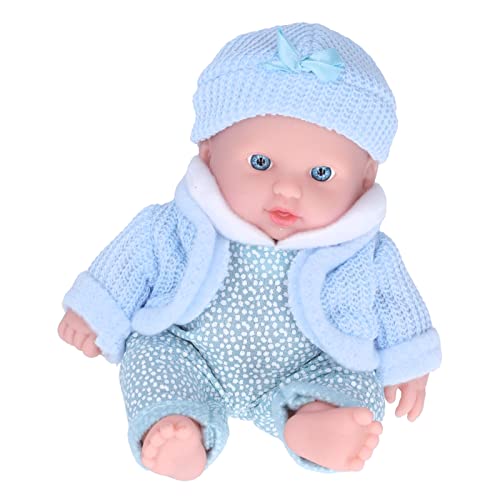 Yunseity Wiedergeborenes Babypuppe, 8 Zoll Abnehmbare Neugeboren Babypypen für GeburtstagsgesgesGenke (Q8G-001 LAN-Hemd) von Yunseity