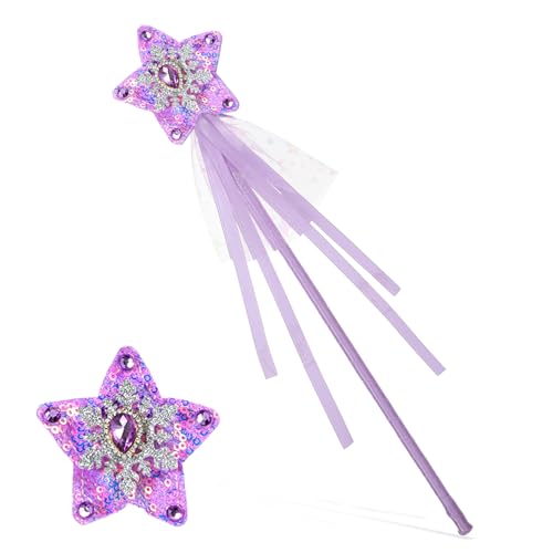 Yuomeaz 2 Stück Feenstäbe, lila Prinzessinnensterne, Feenstäbe, 33 cm, Glitzerstab, Stäbe für Geburtstag, Halloween, Weihnachten, Party, Kostüm, Requisiten, Zubehör Yuomeaz 2 Stück Feenstäbe, lila Prinzessinnensterne, Feenstäbe, 33 cm, Glitzerstab, Stäbe für Geburtstag, Halloween, Weihnachten, Party, Kostüm, Requisiten, Zubehör von Yuomeaz