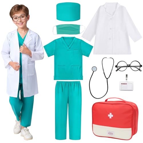 Yuragim Arztkoffer Kinder Kostüm Arzt Arztkittel Kinder Doktorkoffer Kinder Verkleidungskiste mit Doktor Rollenspiel Zubehör Fasching Kinder Jungen Mädchen Spielzeug ab 3 Jahre Yuragim Arztkoffer Kinder Kostüm Arzt Arztkittel Kinder Doktorkoffer Kinder Verkleidungskiste mit Doktor Rollenspiel Zubehör Fasching Kinder Jungen Mädchen Spielzeug ab 3 Jahre von Yuragim