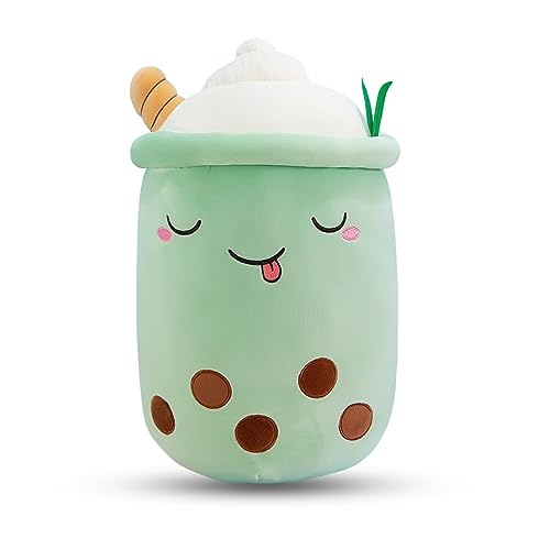 Yuragim Bubble Tea Kuscheltier, 24 cm Bubble Tea Plüschtiere Kuscheltier, Plüschpuppen Weiche Kuscheltier, Milchtee Softpuppe Teetasse Kissen Plüsch, Geburtstagsgeschenk für Kinder Mädchen (Grün) Yuragim Bubble Tea Kuscheltier, 24 cm Bubble Tea Plüschtiere Kuscheltier, Plüschpuppen Weiche Kuscheltier, Milchtee Softpuppe Teetasse Kissen Plüsch, Geburtstagsgeschenk für Kinder Mädchen (Grün) von Yuragim