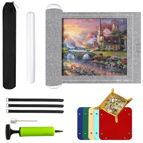 Yuragim Puzzlematte 1500 Teile, Puzzleunterlage zum Rollen, Puzzle Pad Puzzelmatten für Puzzle Bis 1500 Teile Puzzle Unterlagen Puzzlepad Puzzlerolle Rollmatte Puzzle Aufbewahrung von Puzzles Yuragim Puzzlematte 1500 Teile, Puzzleunterlage zum Rollen, Puzzle Pad Puzzelmatten für Puzzle Bis 1500 Teile Puzzle Unterlagen Puzzlepad Puzzlerolle Rollmatte Puzzle Aufbewahrung von Puzzles von Yuragim
