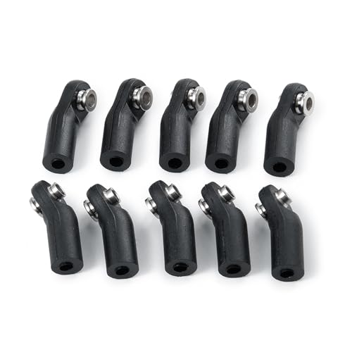 Yurefax 10 Stücke M4 ABS Stangenende Lenkgestänge Kugeln Gelenkkopf Stecker 1/10 RC Crawler Auto Modell Spielzeug DIY Teile Querlenkerverbindung(C) von Yurefax