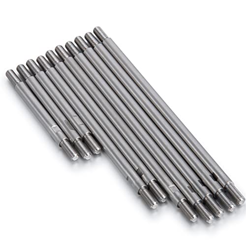 Yurefax 10 Teile/los Edelstahl Verbindungsstange Unmontiert Kit 313/324mm Radstand 1:10 TRX4 RC Crawler Autoteile Querlenkerverbindung(313mm) von Yurefax