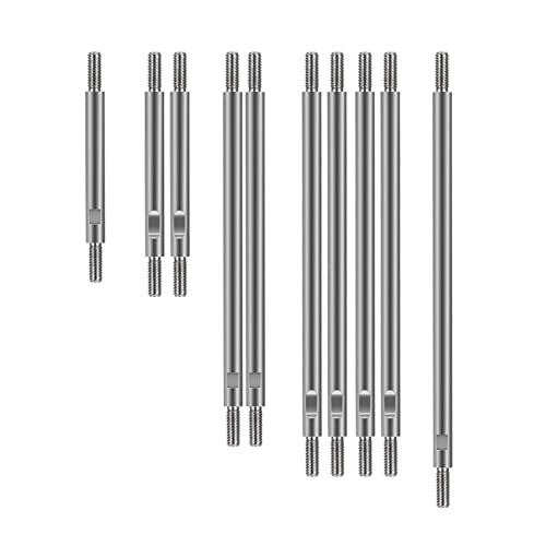Yurefax 10-teiliges Edelstahl-Verbindungsstangen-Unmontiertes Kit, 313 mm Radstand, 1/10, for Traxxas, for TRX4 RC Crawler Car Querlenkerverbindung Yurefax 10-teiliges Edelstahl-Verbindungsstangen-Unmontiertes Kit, 313 mm Radstand, 1/10, for Traxxas, for TRX4 RC Crawler Car Querlenkerverbindung von Yurefax