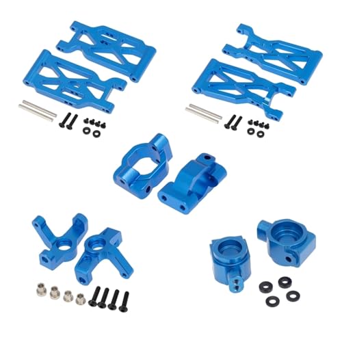 Yurefax 10-teiliges Lenkbecher-Set aus Aluminiumlegierung for den vorderen und hinteren Querlenker, for Wltoys, for 104001 1/10 RC-Auto Querlenkerverbindung(Navy Blue) von Yurefax