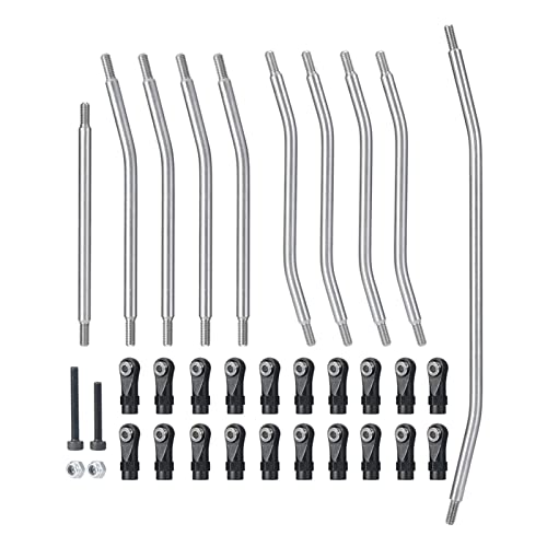 Yurefax 10-teiliges Lenkgestänge-Zugstangen-Kit aus Edelstahl 1/10, for Axial, for Wraith 90018 RC Crawler Car Querlenkerverbindung Yurefax 10-teiliges Lenkgestänge-Zugstangen-Kit aus Edelstahl 1/10, for Axial, for Wraith 90018 RC Crawler Car Querlenkerverbindung von Yurefax