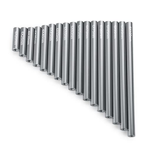 Yurefax 17-teiliges Verbindungsstangen-Kit aus Aluminiumlegierung, 20-100 mm, 1/10 RC-Raupenauto, for Axial, for SCX10-Gestänge Querlenkerverbindung(Titanium) von Yurefax