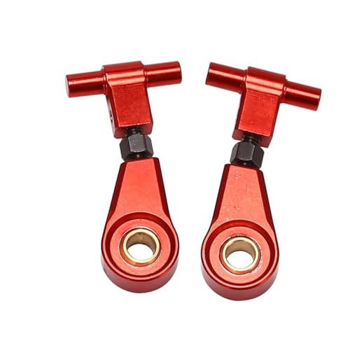 Yurefax 2 Paar verstellbare vordere obere Querlenker und hintere obere Schwingarme aus Aluminiumlegierung, for Tamiya, for TT02 Querlenkerverbindung(Red) von Yurefax