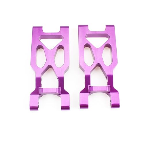 Yurefax 2 Stück Aluminiumlegierung Hinterradaufhängungsarm Schwingarme, for Wltoys, for 104001 1/10 RC Auto Querlenkerverbindung(Purple) von Yurefax