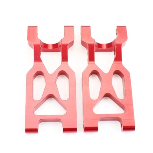 Yurefax 2 Stück Aluminiumlegierung Hinterradaufhängungsarm Schwingarme, for Wltoys, for 104001 1/10 RC Auto Querlenkerverbindung(Red) von Yurefax