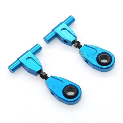 Yurefax 2 Stück Metall-Vorderradaufhängungsarme, Schwinge, for Tamiya, for TT-02 TT02 TT02T 1/10 RC-Auto Querlenkerverbindung(Blue) von Yurefax