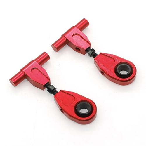 Yurefax 2 Stück Metall-Vorderradaufhängungsarme, Schwinge, for Tamiya, for TT-02 TT02 TT02T 1/10 RC-Auto Querlenkerverbindung(Red) von Yurefax
