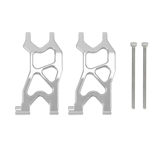 Yurefax 2 Stück Metall-Vorderradaufhängungsarme, for Axial, for Yeti AX90052 AXI90069 1/18 RC Auto Querlenkerverbindung(Silver) von Yurefax