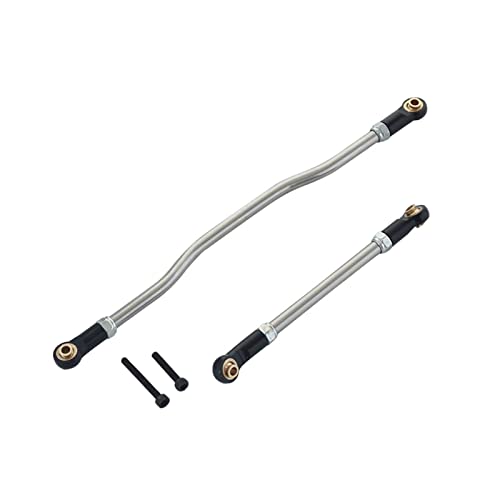 Yurefax 2 Stücke Einstellbare Lenkung Links Metall Stange Ende 1/10 RC Crawler Auto Axial Capra 1,9 Unbegrenzte Trail Buggy RTR Und Kit Querlenkerverbindung(Black) von Yurefax