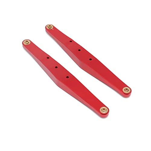 Yurefax 2-teilige Metall-Hinterrad-Längslenker-Aufhängungsstange, for Losi, for Baja Rey 2.0 V2, for Ford, for Raptor 1/10 4WD RC-Auto-Upgrade-Teile Querlenkerverbindung(Red) von Yurefax
