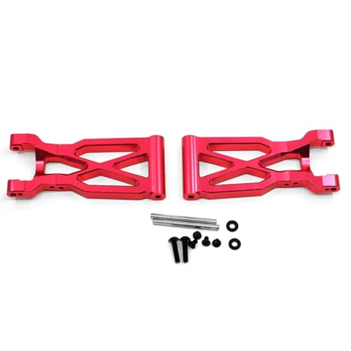Yurefax 2-teilige Schwingarme aus Aluminiumlegierung for die Hinterradaufhängung, for Wltoys, for 104001 1/10 RC-Auto Querlenkerverbindung(Red) von Yurefax
