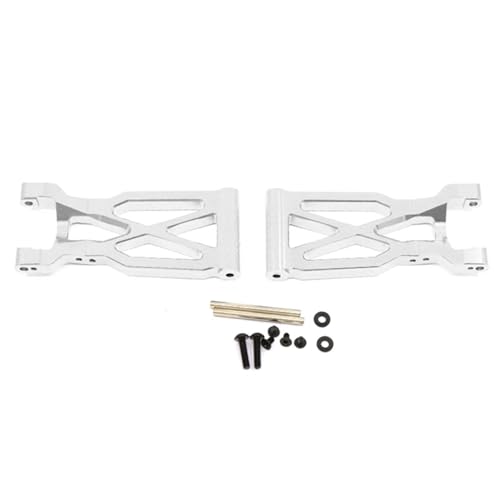Yurefax 2-teilige Schwingarme aus Aluminiumlegierung for die Hinterradaufhängung, for Wltoys, for 104001 1/10 RC-Auto Querlenkerverbindung(Silver) von Yurefax