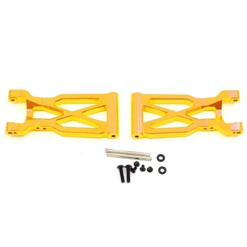 Yurefax 2-teilige Schwingarme aus Aluminiumlegierung for die Hinterradaufhängung, for Wltoys, for 104001 1/10 RC-Auto Querlenkerverbindung(Yellow) von Yurefax
