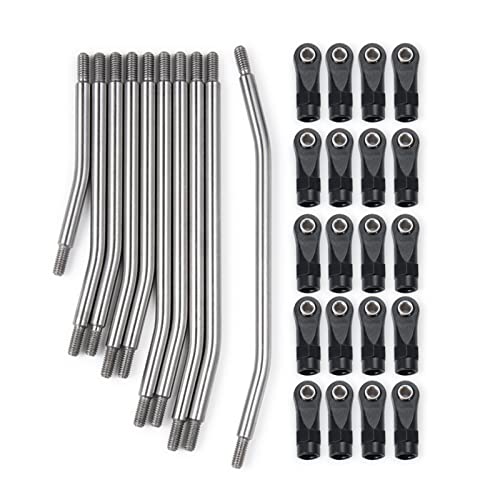 Yurefax 30 Teile/Satz Metall Unmontiert Link Set ABS Stange Ende 1/10 RC Crawler 324mm Radstand, for Axial, for SCX10 Querlenkerverbindung Yurefax 30 Teile/Satz Metall Unmontiert Link Set ABS Stange Ende 1/10 RC Crawler 324mm Radstand, for Axial, for SCX10 Querlenkerverbindung von Yurefax