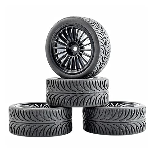 Yurefax 4 Stück Grip-Reifen-Rad, for HSP, for HPI Racing, 1/10 1:10 On-Road Car RC Rim04-8007 RC-Autoreifen(Rim04H-8007) von Yurefax