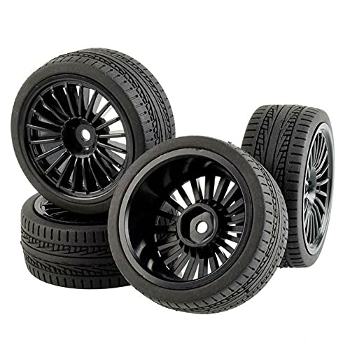 Yurefax 4 Stück Grip-Reifen-Rad, for HSP Racing, 1/10 1:10 On-Road Car RC Rim04-6093 RC-Autoreifen(Rim04H-6093) von Yurefax