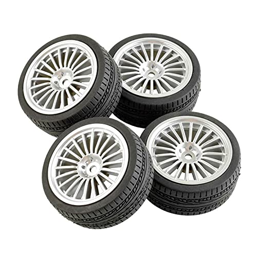 Yurefax 4 Stück Grip-Reifen-Rad, for HSP Racing, 1/10 1:10 On-Road Car RC Rim04-6093 RC-Autoreifen(Rim04S-6093) von Yurefax