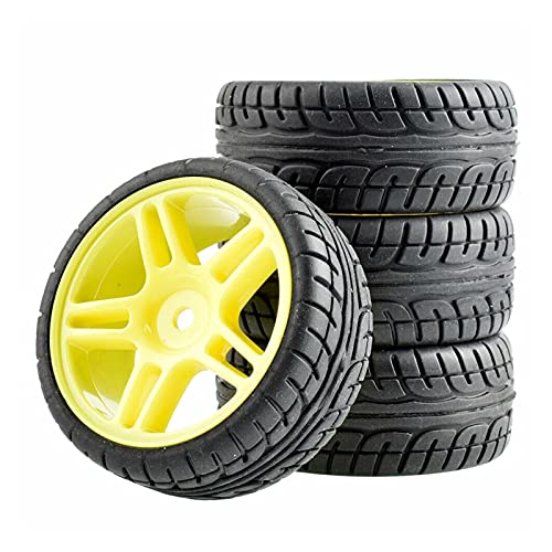 Yurefax 4 Stück Gummireifen ABS-Rad, for HSP, for HPI, 1:10 On-Road Car RC 905-8003 RC-Autoreifen(905Y-8003) von Yurefax