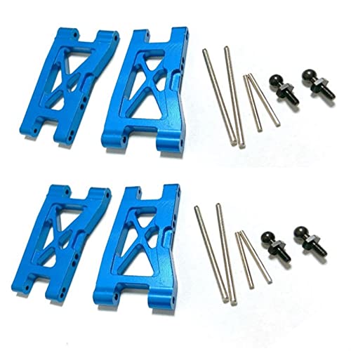 Yurefax 4-teiliger vorderer und hinterer Querlenker aus Metall, for Traxxas, for LaTrax, for Teton 1/18 RC-Auto-Upgrade-Teilezubehör Querlenkerverbindung(Blue) von Yurefax