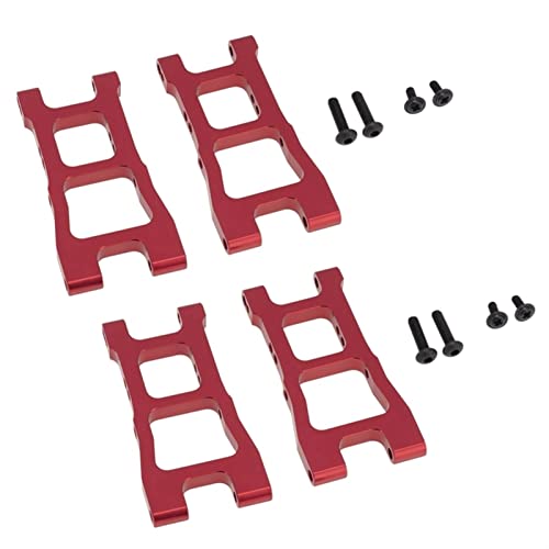 Yurefax 4-teiliges Aluminium-Vorder- und Hinterradaufhängungslenkerset for 1/10, for Redcat, for Blackout XTE SC XBE (Pro) Upgrade-Teilezubehör Aufhängeglied(Red) von Yurefax