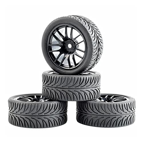 Yurefax 4-teiliges Grip-Reifenrad, for HSP, for HPI Racing, 1/10 1:10 On-Road Car RC 9062-8007 RC-Autoreifen(9062B-8007) von Yurefax